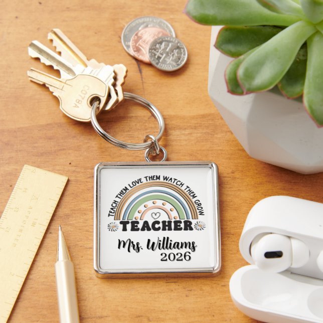 Chaveiro Professor Estilo Retro Personalizado (Mesa)