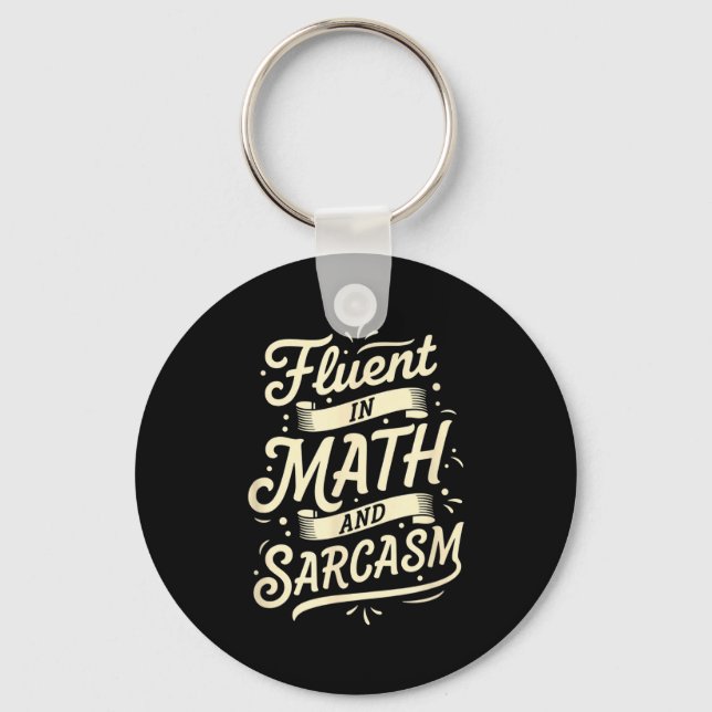 Chaveiro Professor Fluente Em Matemática E Sarcasmo Profess (Frente)