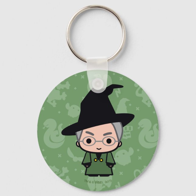 Chaveiro Professor McGonagall Personagem de desenho animado (Frente)
