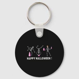 Chaveiro Professor Montessori de Halloween Esqueleto Dançan