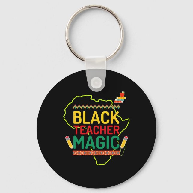 Chaveiro Professor Negro Magia Mês da História Negra Profes (Frente)