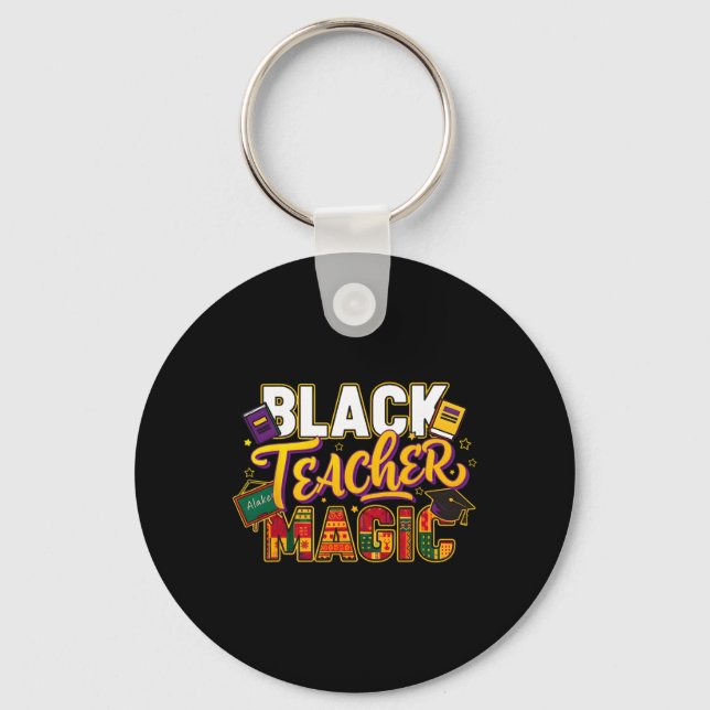 Chaveiro Professor Negro Magia Mês da História Negra Profes (Frente)
