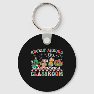 Chaveiro Professor Retro Groovy de Natal Rockin 'Around The