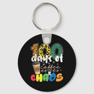 Chaveiro Professora 100 Dias De Escola 100 Dias De Café E