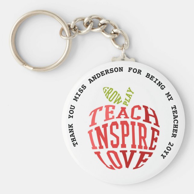 Chaveiro Professora cita preciosa aposentadoria despedida (Frente)