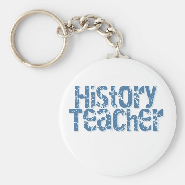 Chaveiro Professora de História Azul-Distante (Frente)
