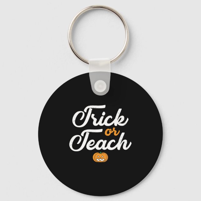 Chaveiro Professora De Truque Ou Ensino De Halloween (Frente)