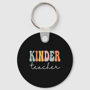 Chaveiro Professora Kinder Retro Groovas Feliz Primeiro Dia