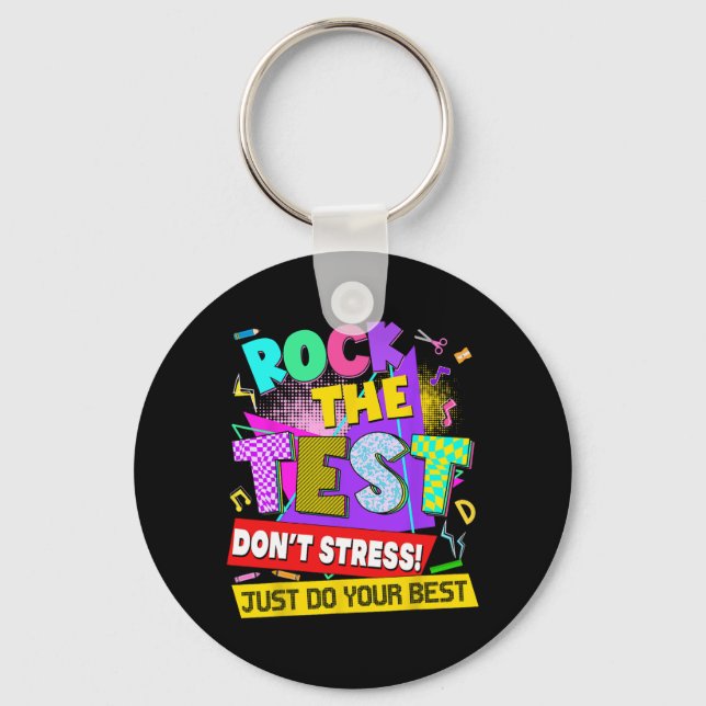 Chaveiro Professores do dia de teste do ponto de stress (Frente)