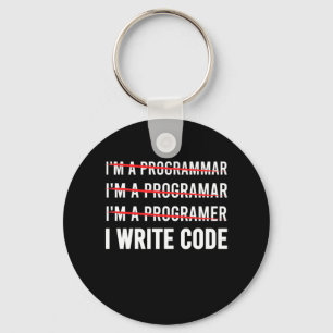 Chaveiro Programador Engraçado Eu Escrevo Código