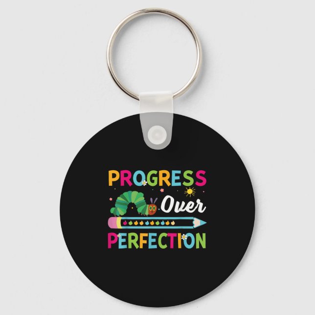 Chaveiro Progress Over Perfection Motivational Quote Studen (Frente)