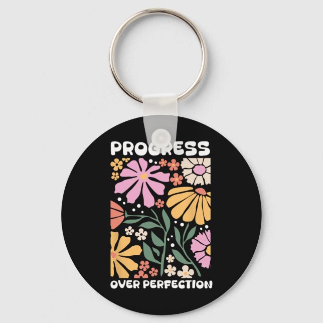 Chaveiro Progresso Sobre A Perfeição Por Comportamento Tera (Frente)