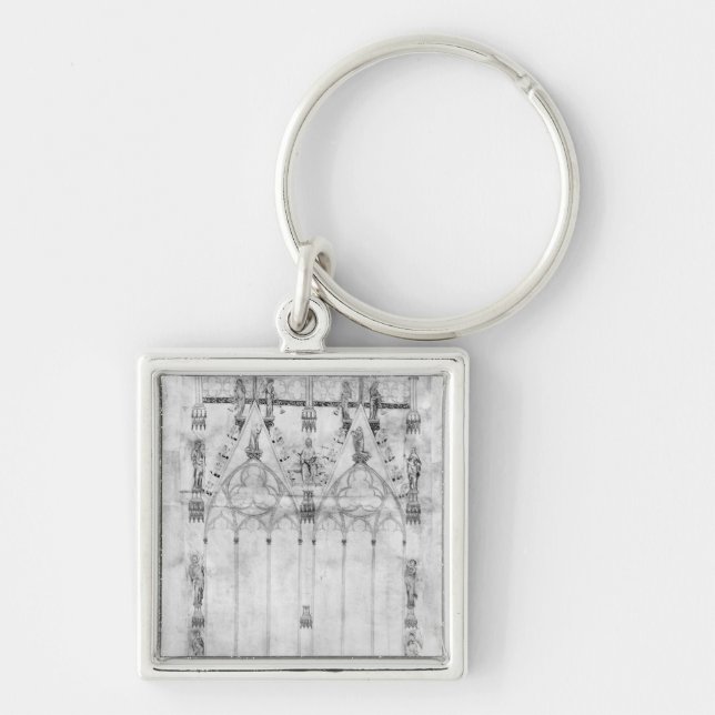 Chaveiro Projete para a catedral, elevação do oeste (Frente)