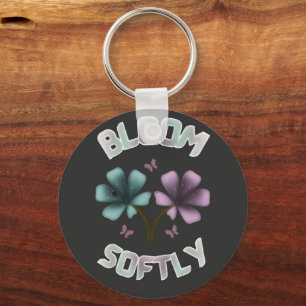 Chaveiro Projeto de Design Floral de Primavera Bloom Softly