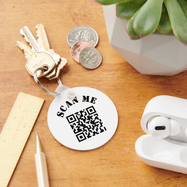 Chaveiro Promocional de Código QR de Empresa Personalizado (Mesa)