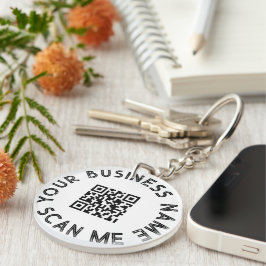 Chaveiro Promocional de Código QR de Empresa Personalizado
