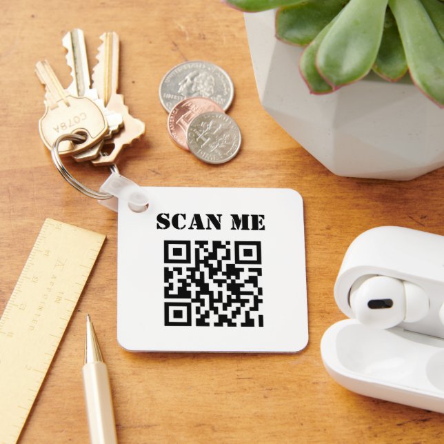 Chaveiro Promocional de Código QR de Empresa Personalizado (Mesa)