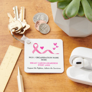 Chaveiro Promocional de Consciência do Cancer da Mama