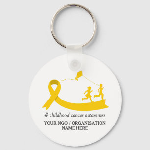 Chaveiro Promocional de Consciência do Cancer Infantil