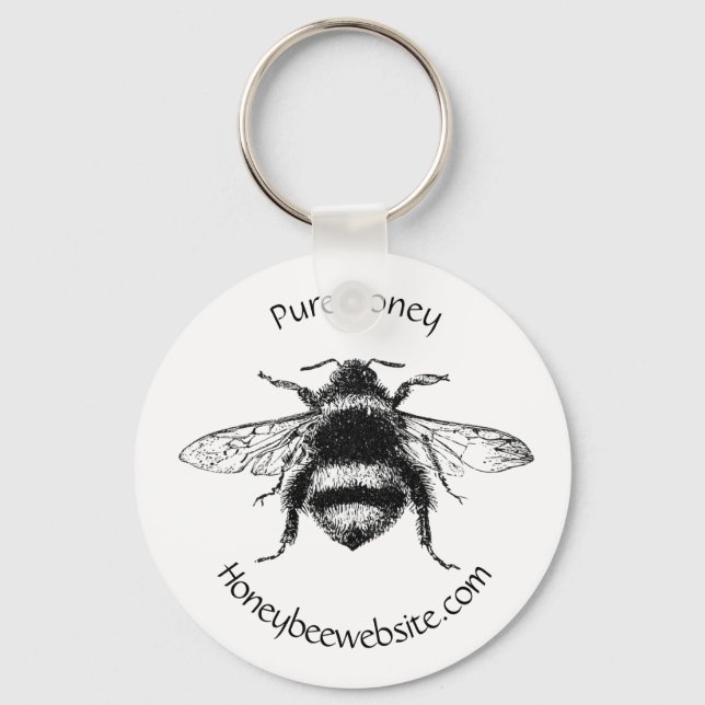 Chaveiro Promocional de Design de Negócios - Abelhas de mel (Frente)