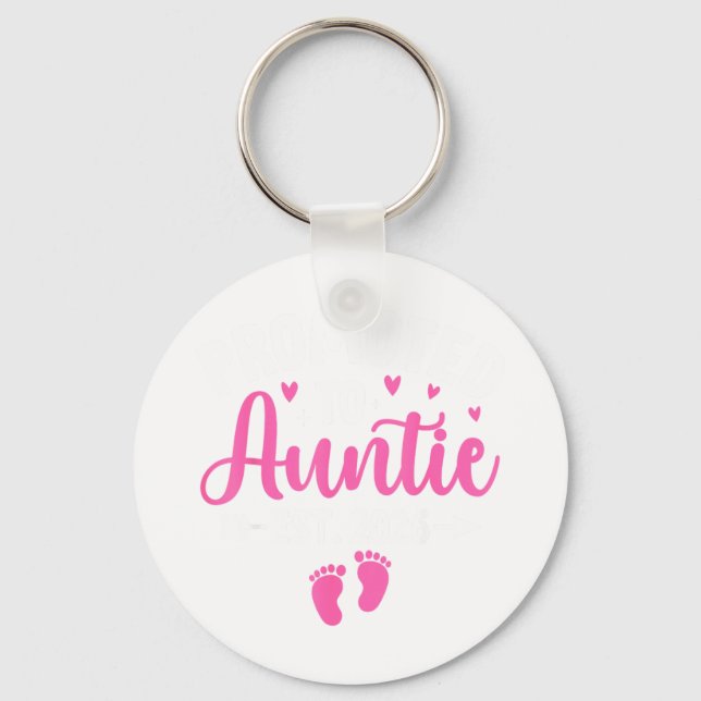Chaveiro Promoted To Auntie Est. 2026 Aunt 2026 New Auntie  (Frente)