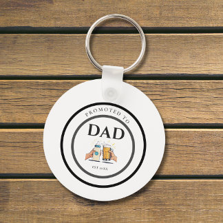 Chaveiro Promoted to Dad Est 2026 Keychain Gift