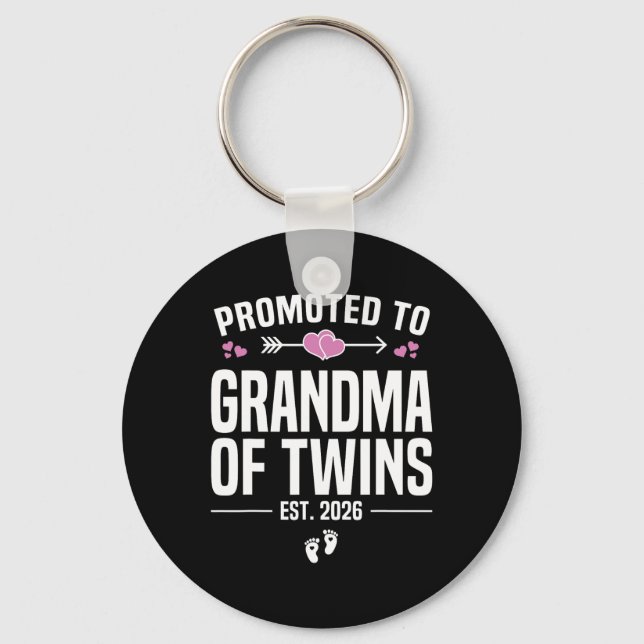 Chaveiro Promoted To Grandma Of Twins 2026 New Grandma Moth (Frente)