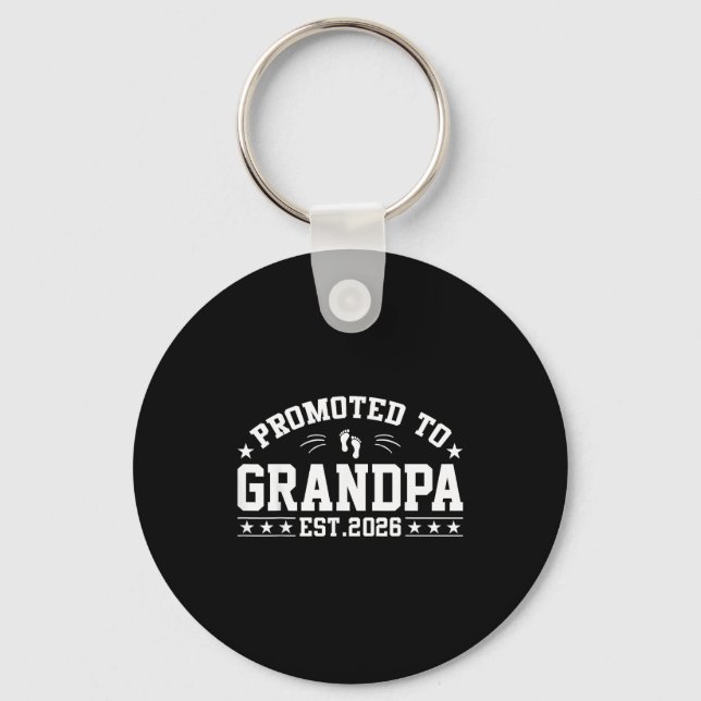 Chaveiro Promoted To Grandpa Est. 2026 Grandparents Grandpa (Frente)