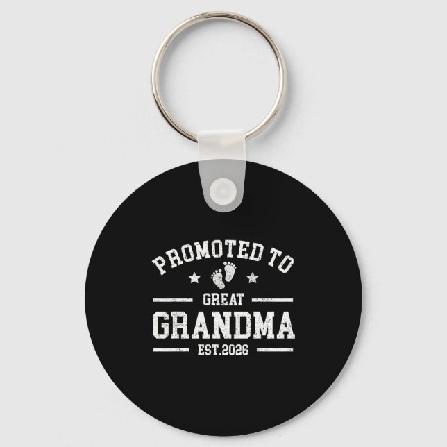 Chaveiro Promoted To Great Grandma Est. 2026 Baby Announcem (Frente)