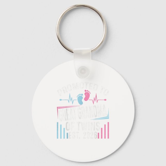 Chaveiro Promoted To Great Grandma Of Twins Est 2026 Baby S (Frente)