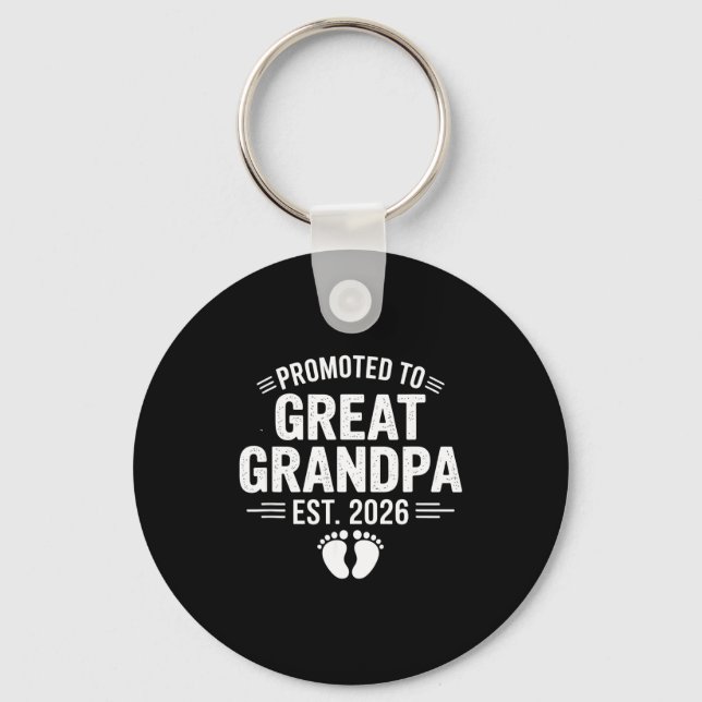 Chaveiro Promoted To Great Grandpa Est. 2026 Funny Soon To  (Frente)