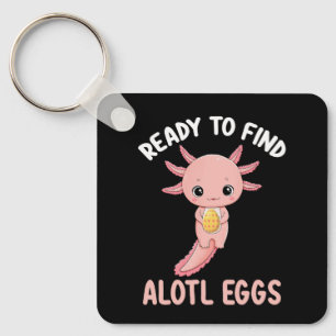 Chaveiro Pronto Para Encontrar Ovos de Alotl Páscoa Axolotl