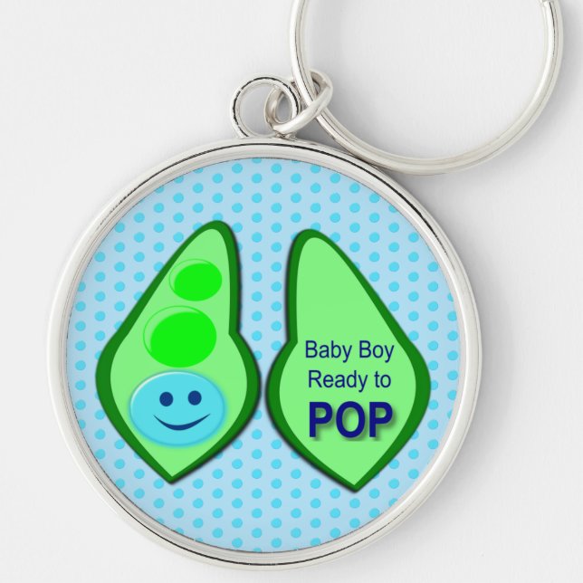 Chaveiro Pronto para Pop Baby Boy Blue Pea (Frente)