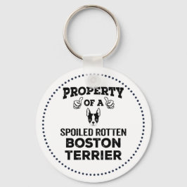 Chaveiro Propriedade de um Boston terrier Keycha podre estr