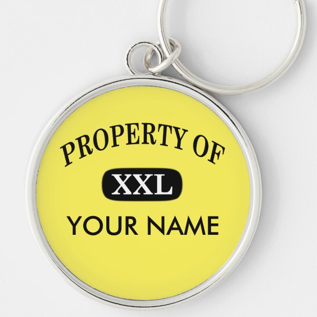 Chaveiro Propriedade de XXL Seu Nome (Frente)