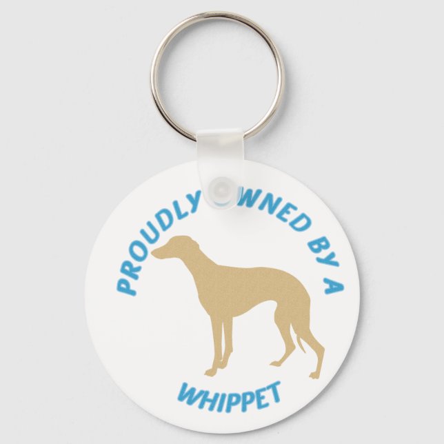 Chaveiro Propriedade orgulhosa de um Whippet (Frente)