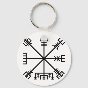Chaveiro Proteção Islandesa Contra Vegvisir Staves Sigil