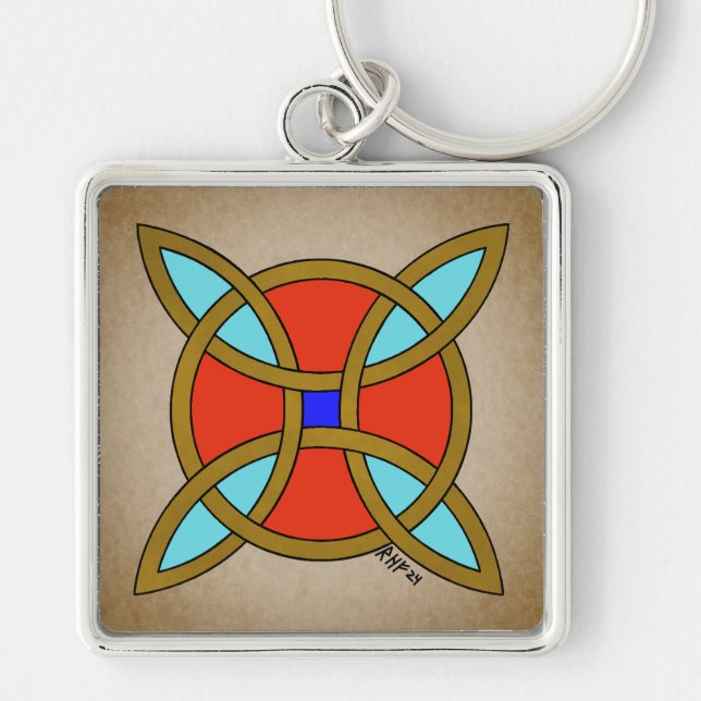 Chaveiro Proteção Nórdica contra Witchcraft ou Witch's Knot (Frente)