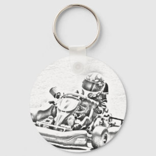 Chaveiro Protecção de competência de Kart B/W