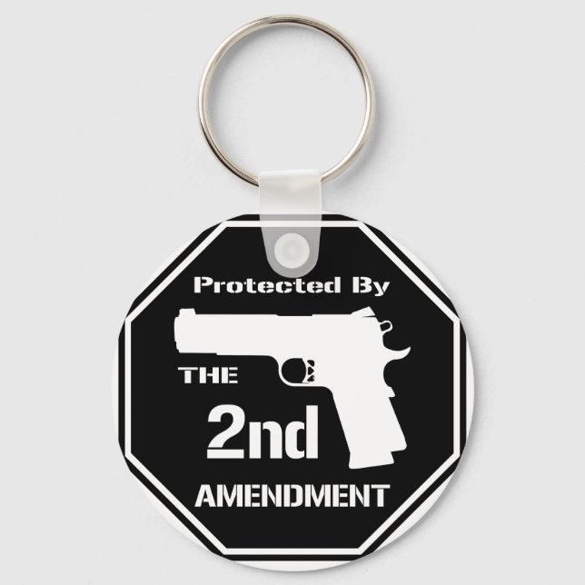 Chaveiro Protected By The Second Amendment (Black).png (Frente)
