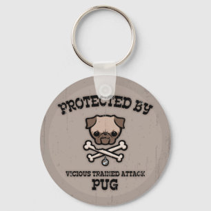 Chaveiro Protegido pelo Pug