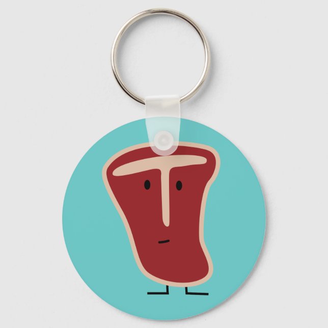 Chaveiro Proteína de carne de bife T-osso grelhada carne de (Frente)