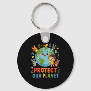 Chaveiro Proteja nosso planeta - dia da terra crianças anim