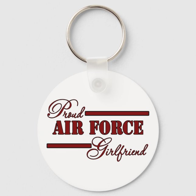 Chaveiro Proud Air Force Girlfriend (Red N Black) (Frente)