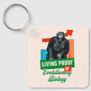 Chaveiro Prova Viva da Biologia Evolutiva Chimpanzé Engraça