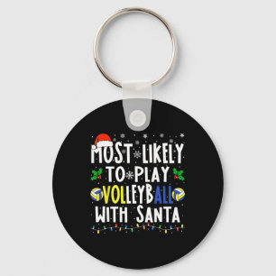 Chaveiro Provável Jogar Voleibol Com Vol De Natal De Papais