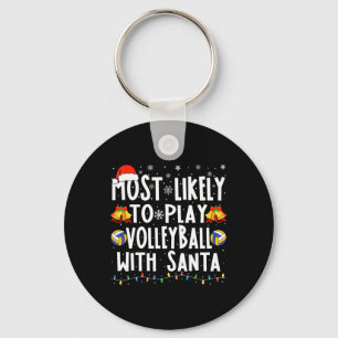 Chaveiro Provável Jogar Voleibol Com Vol De Natal De Papais