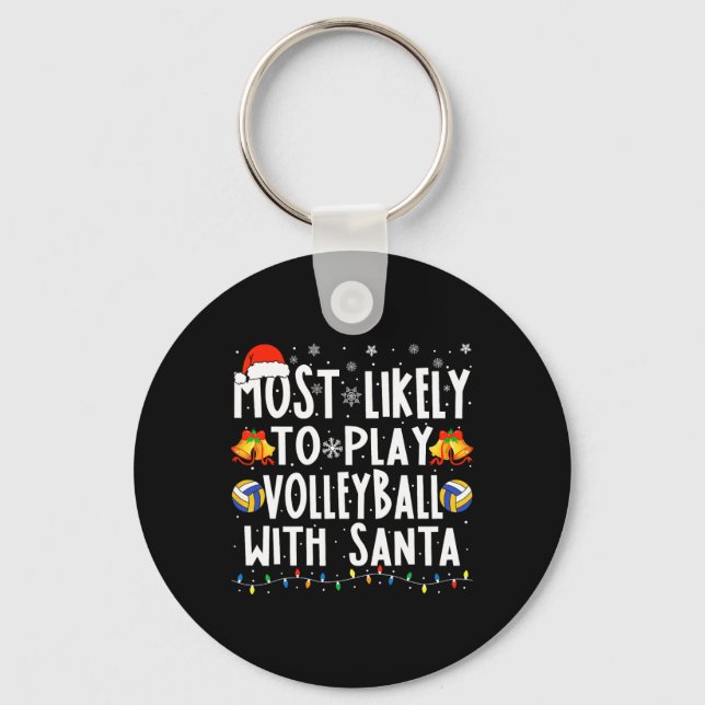 Chaveiro Provável Jogar Voleibol Com Vol De Natal De Papais (Frente)