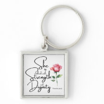 Provérbios 31:25 Ela é Bíblia Verso Flor