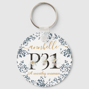 Chaveiro Proverbos Florais De Aquarela 31 ● Uma Mulher Mere